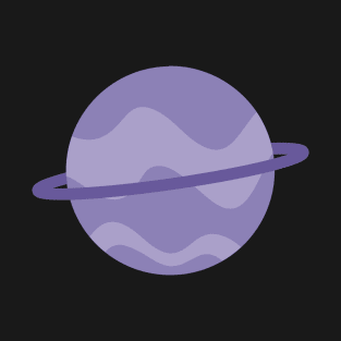 Purple stripey planet T-Shirt