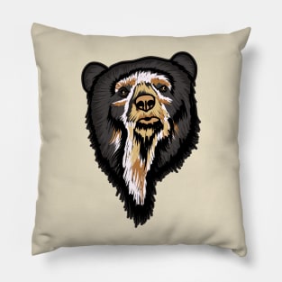 Colombian andean bear face illustration Pillow