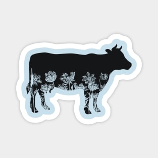 Floral Cow Magnet