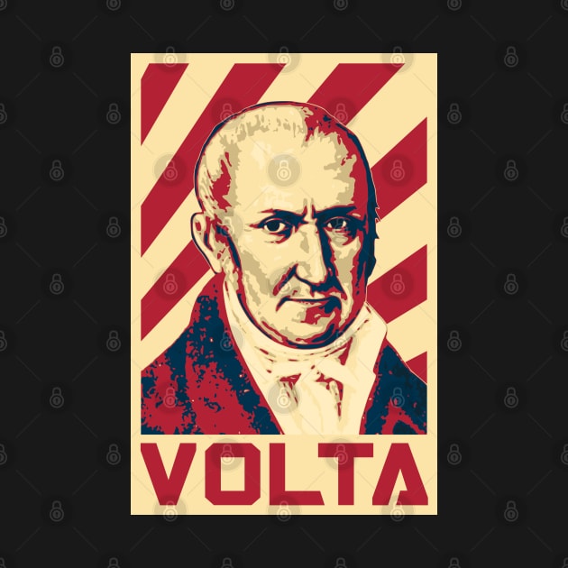 Alessandro Volta Retro by Nerd_art