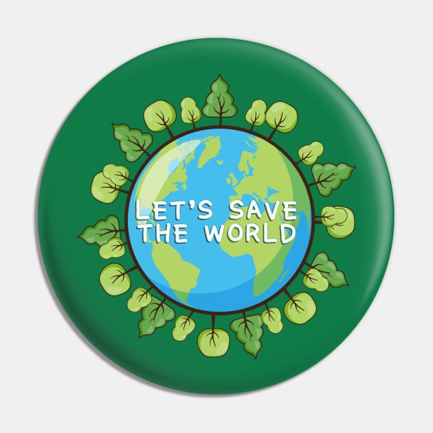 Save The World Pin by balibeachart