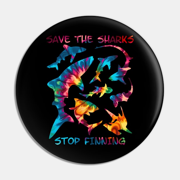 Save the Sharks - Stop Finning Pin by NicGrayTees