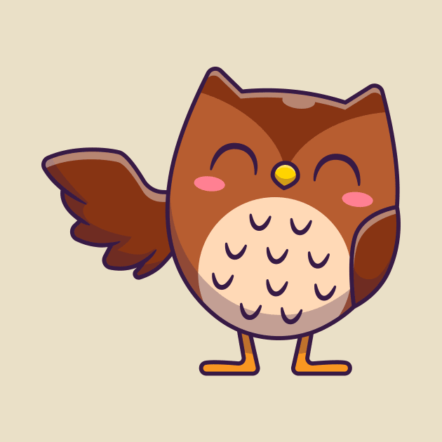 Cute Happy Owl by Catalyst Labs