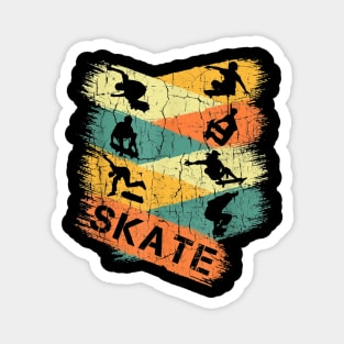 VIntage Retro Skateboarding Magnet