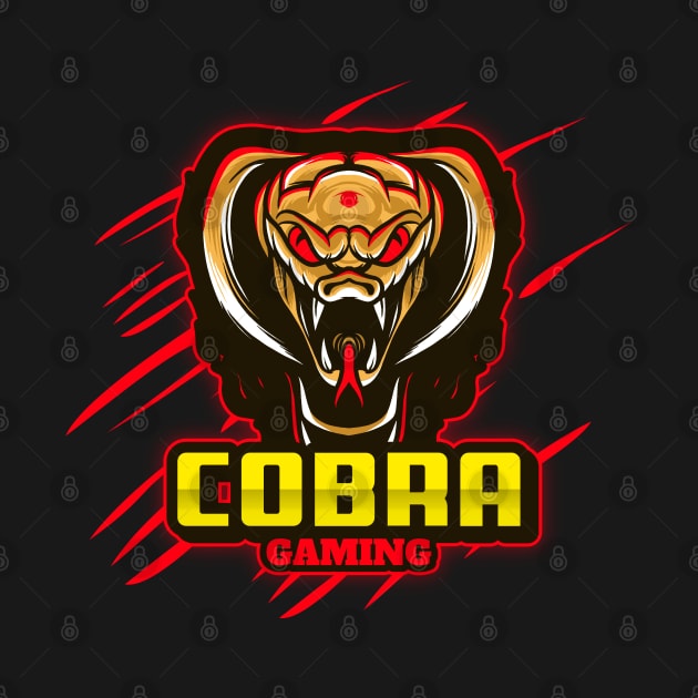 Cobra Gaming Design T-shirt Coffee Mug Apparel Notebook Sticker Gift Mobile Cover by Eemwal Design