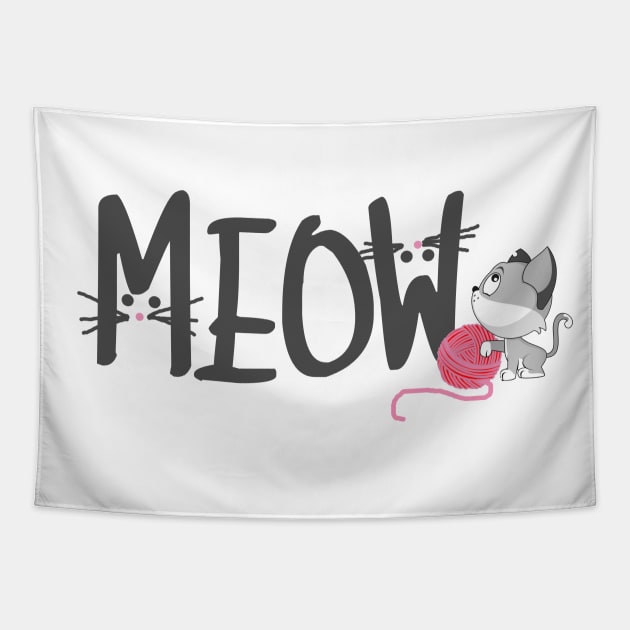 Meow Tapestry by Julie Townsend Studio