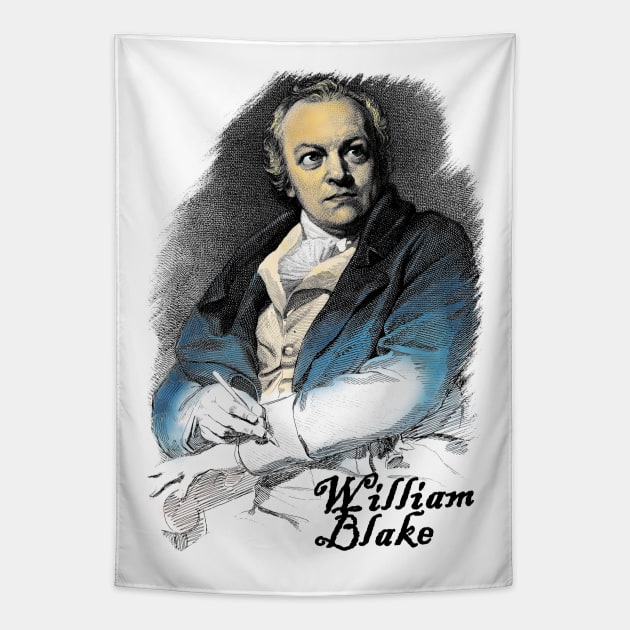 William Blake - Portrait of The Artist Tapestry by The Blue Box