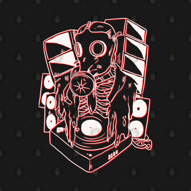 Tekno Soundsystem Vinyl Gas Mask by T-Shirt Dealer