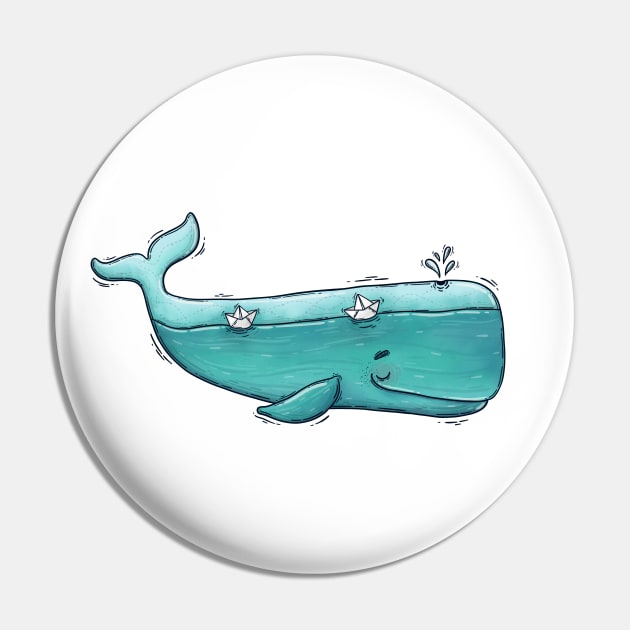 Dreamy Whale Pin by Tania Tania