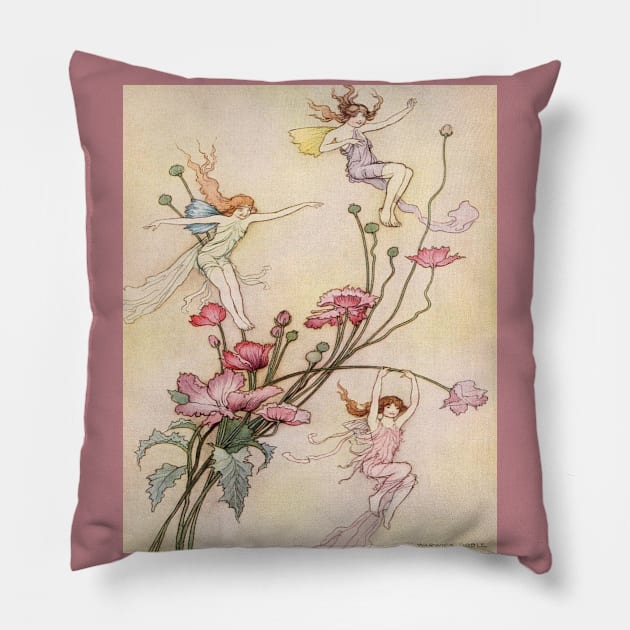 Warwick Goble Fairy Tale Artwork Pillow by PaperMoonGifts