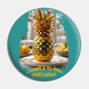 Pineapple dinner. AI generated image Pin