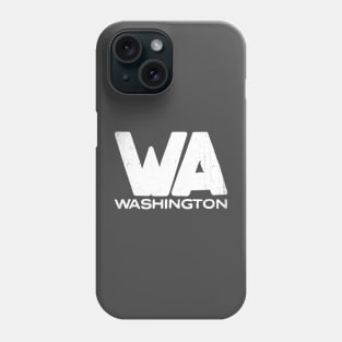 WA Washington Vintage State Typography Phone Case