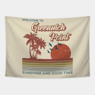 Greenwich Beach - Greenwich Beach Retro Sunset Tapestry