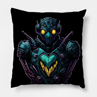 Cyborg Hearts Pillow