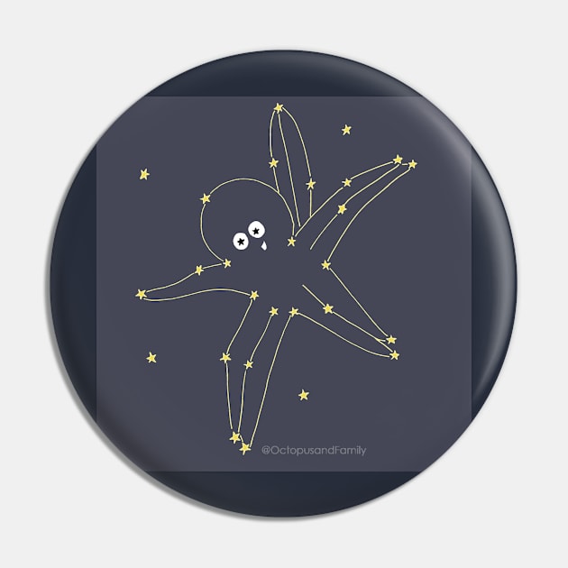 Octopus Constellation Pin by Annabelle Lee Designs