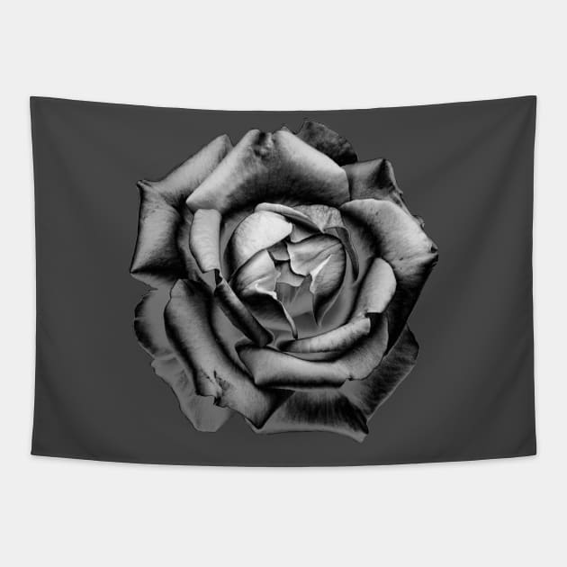 Charcoal Rose Drawing Tapestry by nautilusmisc