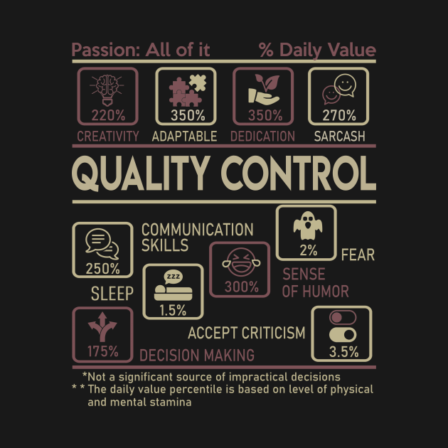 Quality Control T Shirt Multitasking Daily Value Gift Item Tee