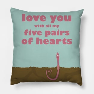 earthworm in love Pillow