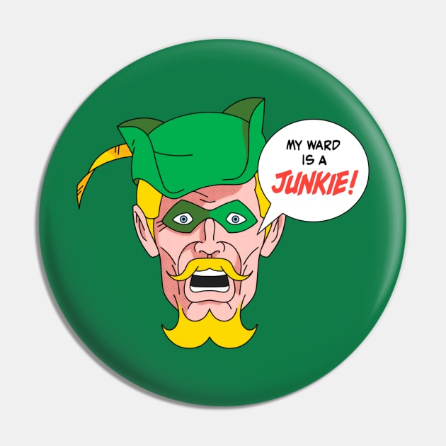 Green Arrow Pin by BryanWestArt