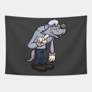 Cute Grey Werewolf Tapestry