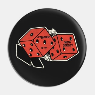 Atlantic City New Jersey Vintage Gambling Dice Pin