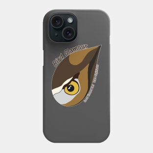 Great Horned Owl (Large Text) Phone Case