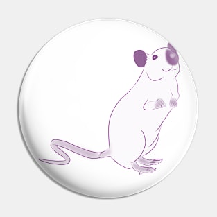 Purple Outline Rat Pin