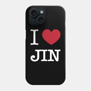 I love BTS jin kim seokjin typography Morcaworks Phone Case