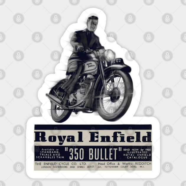 Vintage Royal Enfield 350 Bullet Motorcycle Royal Enfield Sticker Teepublic Bullet fire returns with 100 new enemies for you to take down. vintage royal enfield 350 bullet motorcycle