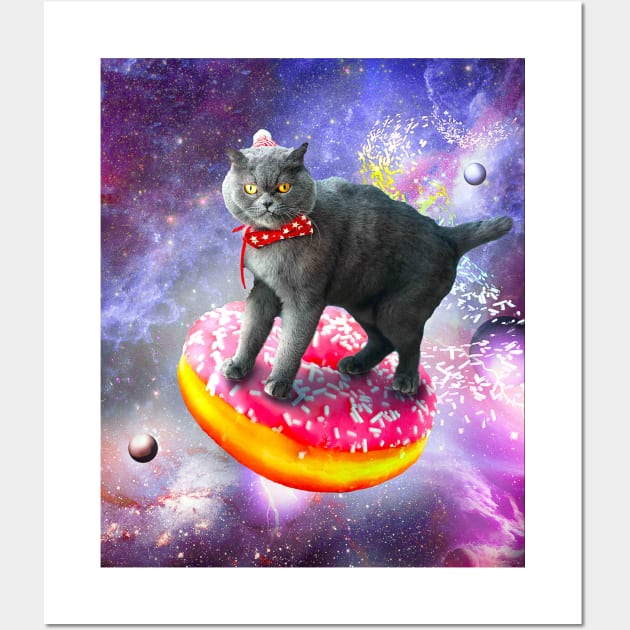 Galaxy Cat Donut - Space Cats Riding Donuts - Uproar Design & Print
