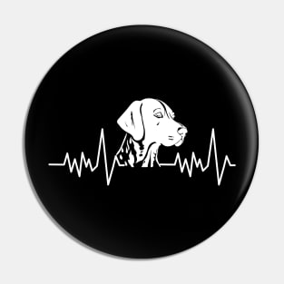 German Shorthaired Pointer Heartbeat Pin