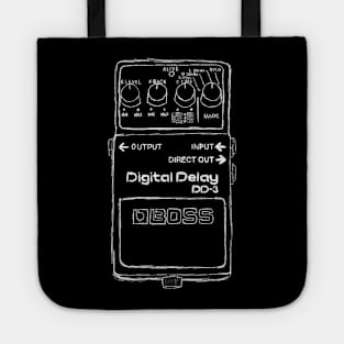 Boss delay pedal drawing Tote