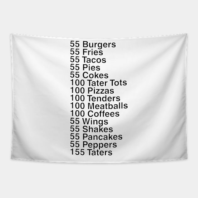 55 Burgers Tapestry by foozler