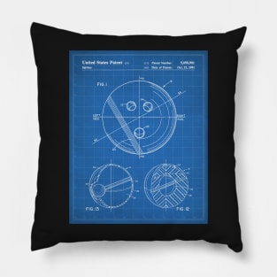 Bowling Ball Patent - Bowler 10 Pin Bowling Art - Blueprint Pillow