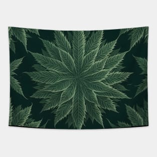 Weed Leaf Mandala Pattern Tapestry