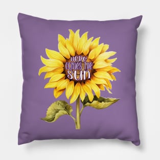 Here Comes The Sunflower Pillow