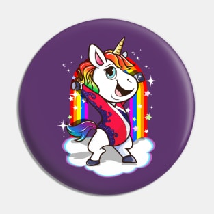 Gymnastics Gymnast Unicorn Cute Girl Mom Coach Pin