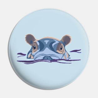 Hippo in the water Pin