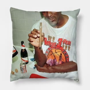 Vintage Michael Jordan Cigar 3peat Pillow