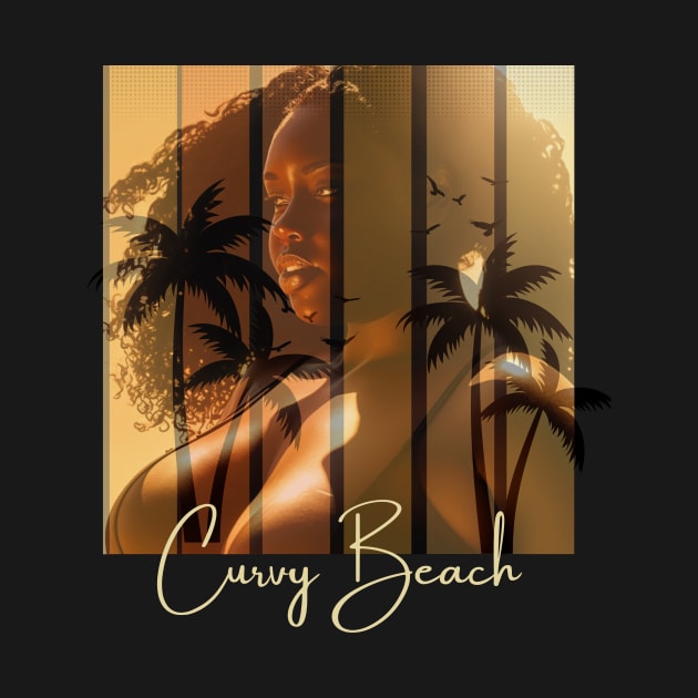 Curvy Beach T-Shirt by MeatLuvers