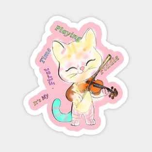 Feline Fiddler: A Cat's Concerto of Purrfect Harmony Magnet