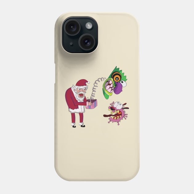 Courage the cowardly dog christmas Phone Case by ahstud 