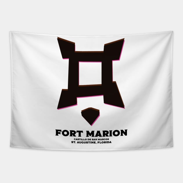 fort marion vacation poster Tapestry by nickemporium1