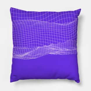 blue network grid Pillow