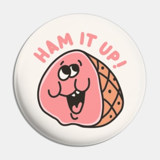 Ham It Up - Punny Retro Scratch N' Sniff Sticker Pin