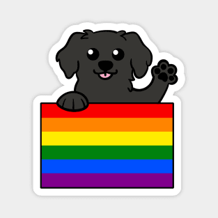 Love is Love Puppy - Black v2 Magnet