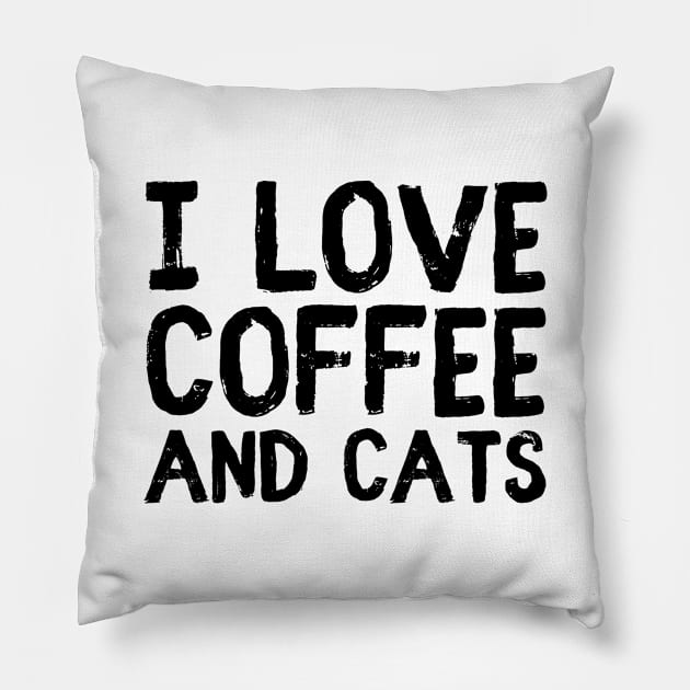 Cat coffee gift cat lover Pillow by ShirtyLife