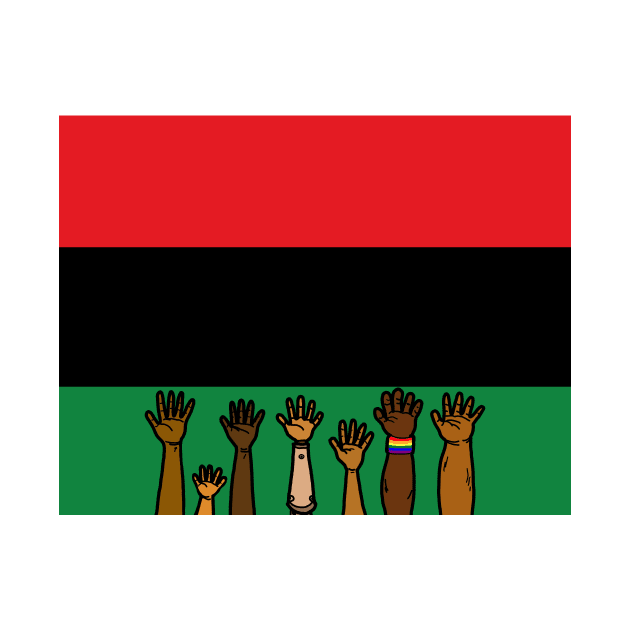 Pan African flag Juneteenth black freedom liberation by Nalidsa