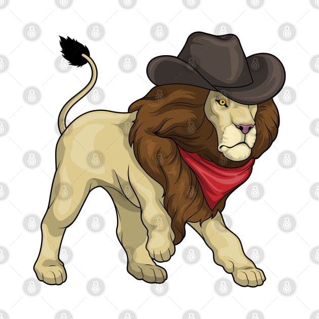 Lion Cowboy Cowboy hat by Markus Schnabel