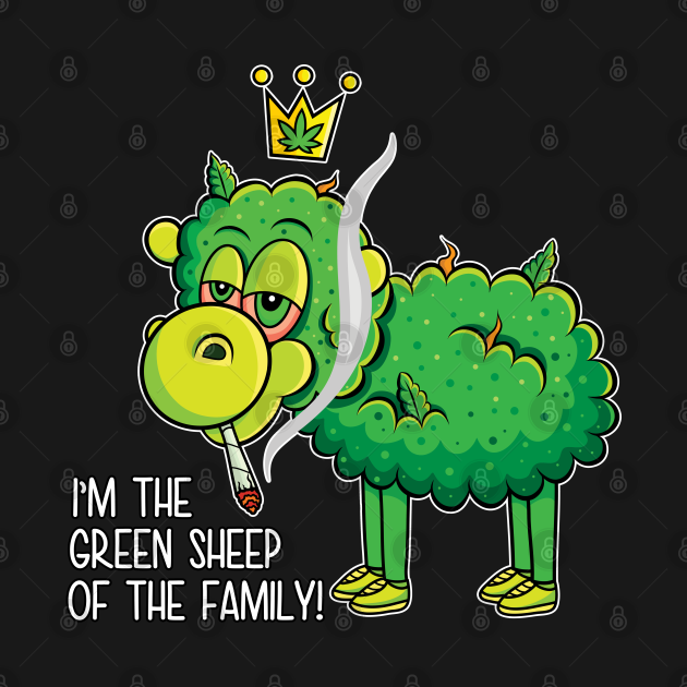 Discover The Green Sheep - Weed - T-Shirt